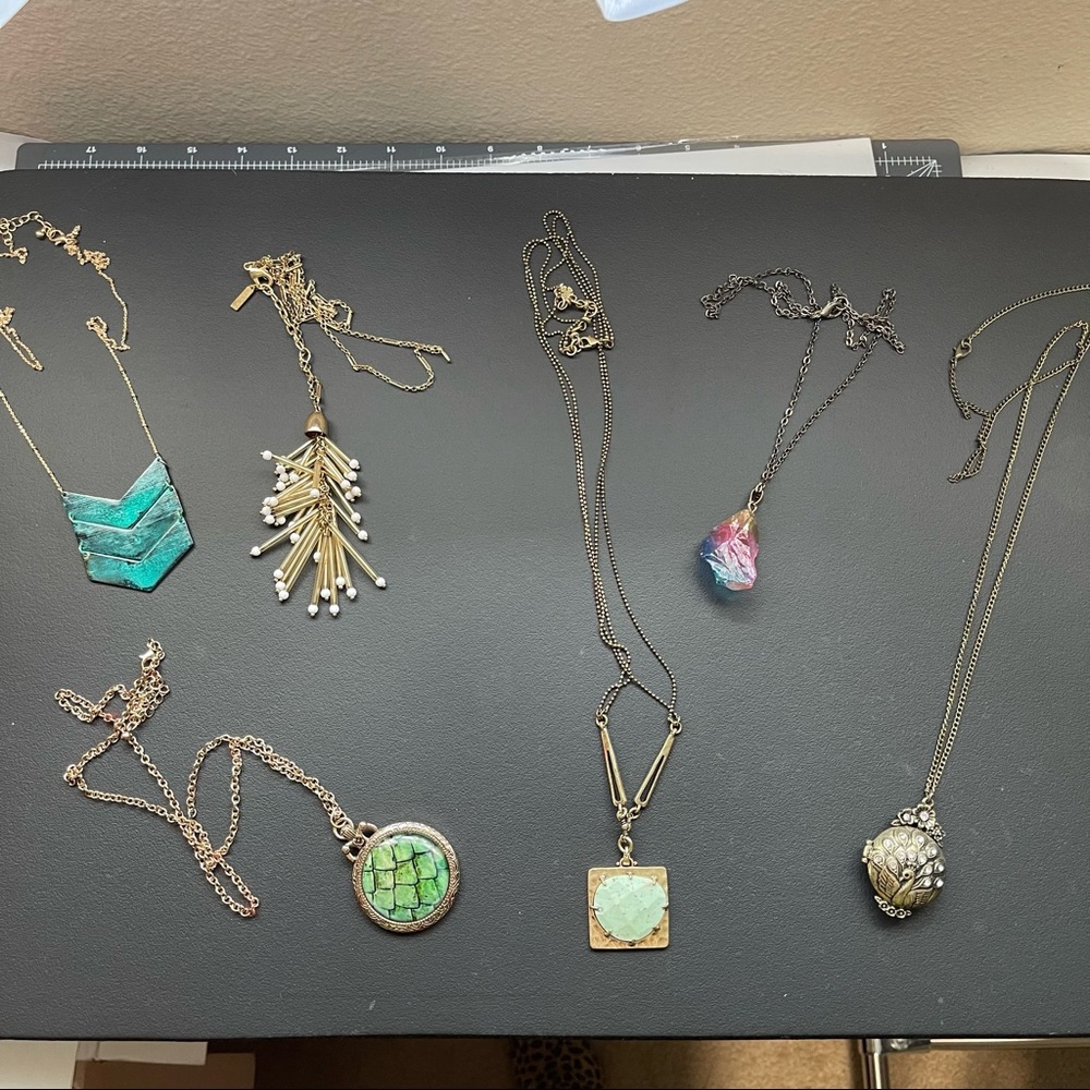 Gold long pendant bundle